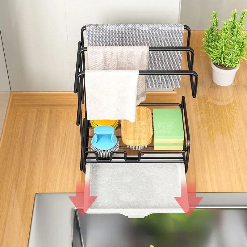 Iron Dishcloth Storage Rack, Creative Fabric Kitchen Rack, Wall Mounted Iron Shelf, Countertop Multifunctional Towel Rack, Wrought Iron Rag Basket, Sink Sponge Drain Rack Iron Dishcloth Storage Rack, Creative Fabric Kitchen Rack, Wall Mounted Iron Shelf, Countertop Multifunctional Towel Rack, Wrought Iron Rag Basket, Sink Sponge Drain Rack